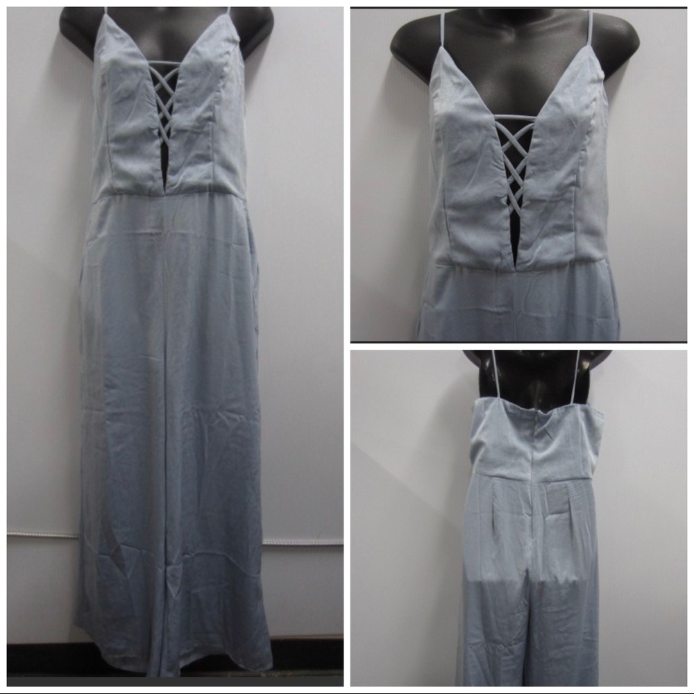 Standard Front Lace Up Spaghetti Strap Jumpsuit